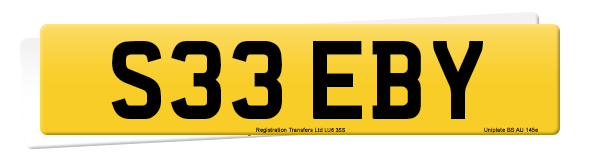 Registration number S33 EBY